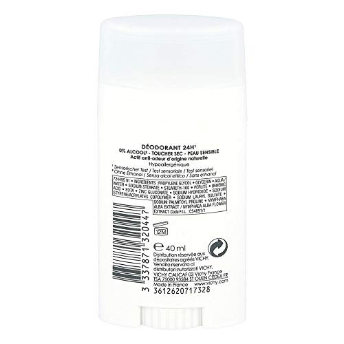 Vichy 24-Hour Dry-Touch Aluminum Deodorant Stick 1.35 Oz