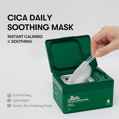 Vt Cosmetics Daily Soothing Mask 30 Pcs And Cica Reti-A Mask Sheet 30 Pcs 11.83Oz(350G) 2
