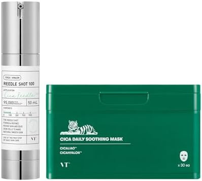 Vt Cosmetics Bundle Reedle Shot 100 (1.69 Oz. / 50Ml) And Daily Soothing Mask (30Pcs)