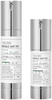 Vt Cosmetics Bundle Cica Reedle 300 And 700 Helps Absorption Centella And Hyaluronic Acid Complex Intensive Korean Skincare (1.69 Oz+1.01Oz / 50Ml+30Ml)