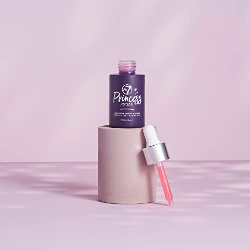 W7 Princess Potion Face Primer Drops - Purple Makeup Base Priming Formula For Flawless Bright Skin - Vegan Makeup