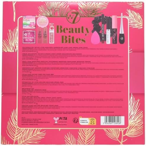 W7 Beauty Bites 12 Day Advent Calendar Makeup Pink