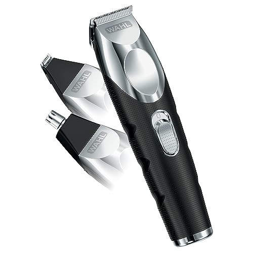 Wahl Groomsman Pro All In One Beard Trimmer For Men Mens Beard Trimmer Rechargeable Cordless Hair Trimmer Includes 3 Attachment Heads For Beard Nose & Ear Hair Trimming - Model 5617