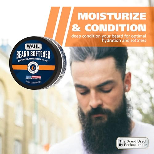 Wahl 2 Oz Beard Softener Moisturizes Hair & Softens Skin Underneath Beard Conditioner For Men Contains Shea Butter To Relieve Itch & Condition Hair - Lightly Scented Model 3028691