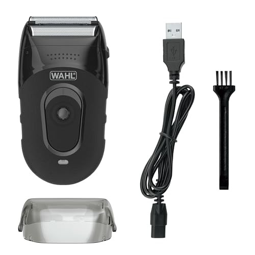 Wahl Compact Rechargeable Lithium Ion Shaver Kit With Hygienic Rinseable Foils & Cutter Bar With Dual Flexible Foils That Move With The Contours Of Your Face - 7065