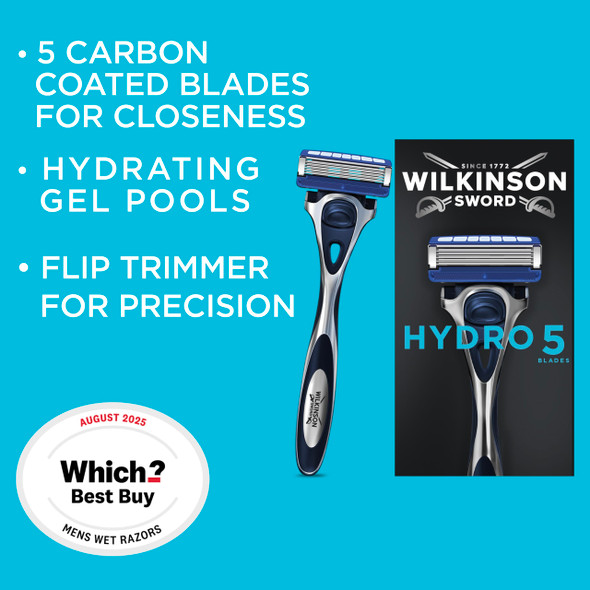 Wilkinson Hydro 5 Skin Protection Razor 13 Blade Refills Enriched Lubricating Band With Pro Vitamin B5 Multicolor (1 Count Box)