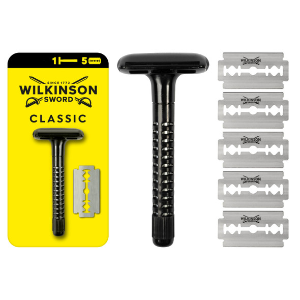 Wilkinson Sword Classic Men's Razor With 5 Razor Blades