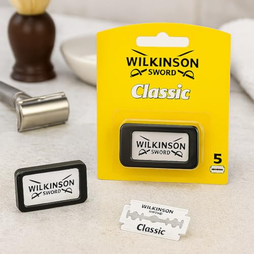 100 Wilkinson Sword Classic Double Edge Safety Razor Blades German Made Stainless Steel Blades For Smooth Close Shave Fits All Double Edge Razors 20 X 5