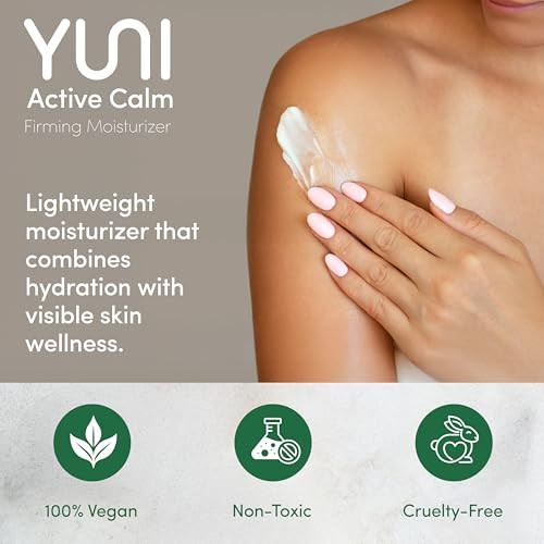 Yuni Plant Based Vegan Moisturizer Green Tea Extract Plant Stem Cell Anti-Aging Hydrating Moisturizer Collagen Boosting Cream 2Oz