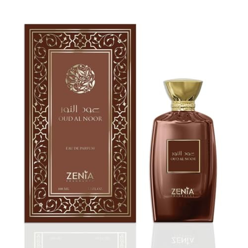 Zenia Oud Al Noor Eau De Parfum Edp Spray Unisex 3.4Oz / 100Ml Long Lasting Fresh Spicy Woody Oud Fragrance With Bergamot Cedar Amber & Musk