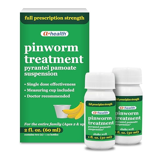 A Health Pinworm Treatment Pyrantel Pamoate Oral Suspension Family Pack For Adults And Kids 2 Banana Flavor 2 Fl Ounces