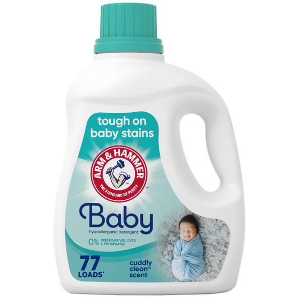 Arm & Hammer Baby 77 Loads Hypoallergenic Liquid Laundry Detergent 100.5 Fl Oz