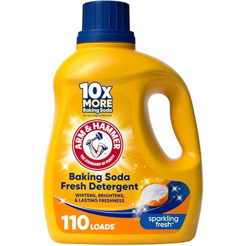 Arm & Hammer Baking Soda Fresh Liquid Laundry Detergent Sparkling Fresh Scent 110 Loads 110 Fl Oz