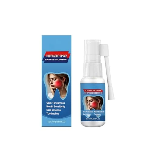 Befada Toothache Relief Spray - Soothes Gum Fast Improves Dryness Mint & Chamomile Formula Portable Oral Care For Adults (0.68Fl.Oz)