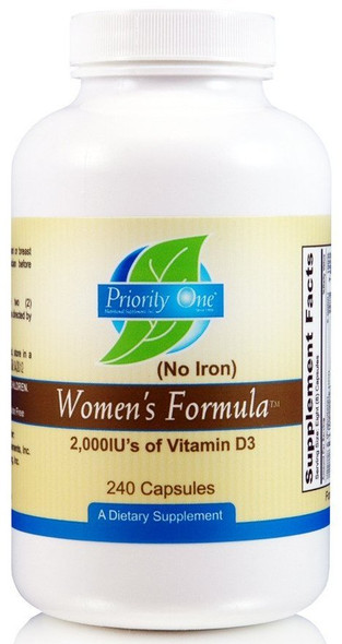 Priority One Womens Formula No Iron 240 Capsules