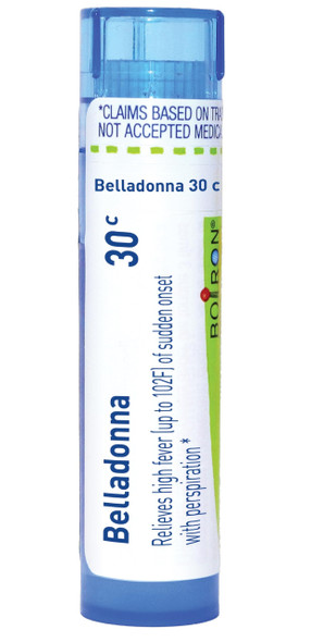 Boiron Belladonna 30C Homeopathic Medicine For Fever 80 Pellets