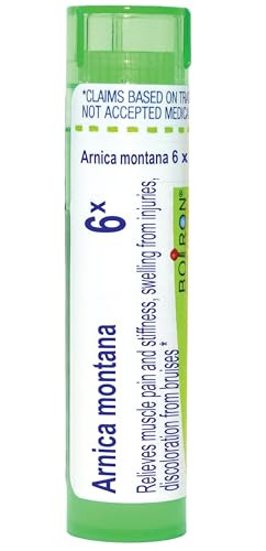 Boiron Arnica Montana 6X For Muscle Pain Stiffness Swelling From Injuries & Bruises 80 Pellets