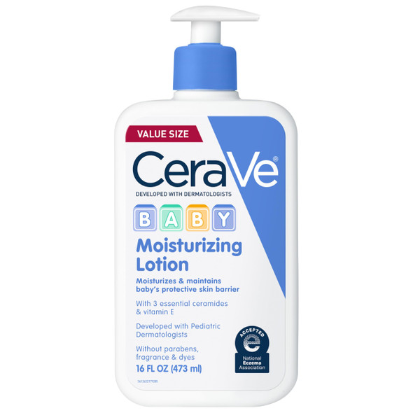 Cerave Baby Lotion Gentle Baby Skin Care With Ceramides Niacinamide & Vitamin E Fragrance Paraben Dye & Phthalates Free Lightweight Moisturizer 16 Ounce