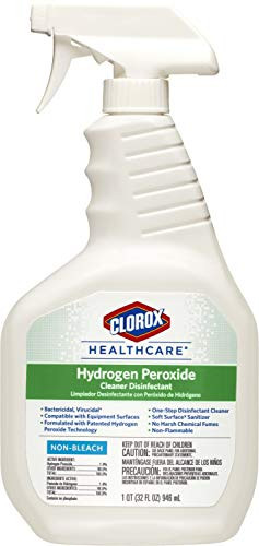 Clorox Healthcare Hydrogen Peroxide Cleaner Disinfectant Bleach Free 32 Fluid Ounces (Package May Vary)