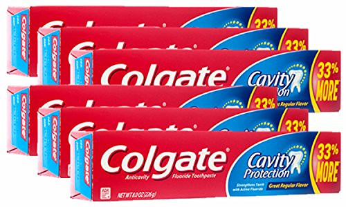 Colgate Cavity Protection Fluoride Toothpaste Regular Flavor - 8 Oz Pack Of 6
