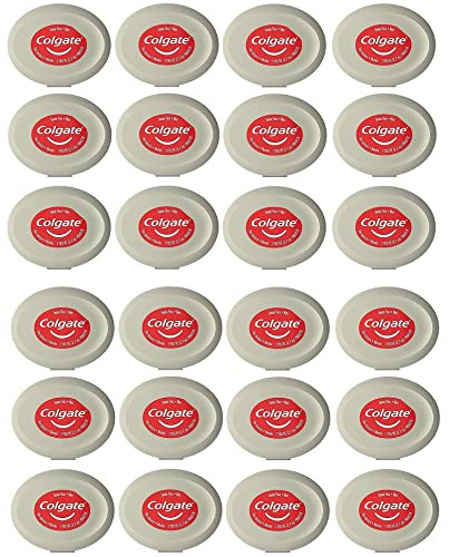 Colgate Total Dental Floss Mint Flavor Small Travel Size 3 Yards (2.7 Meters) - Pack Of 24