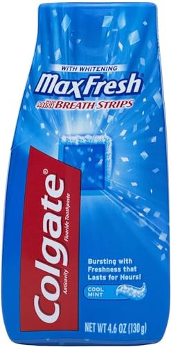 Colgate Max Fresh Liquid Toothpaste With Breath Strips Cool Mint 4.6-Ounce (6 Pack)