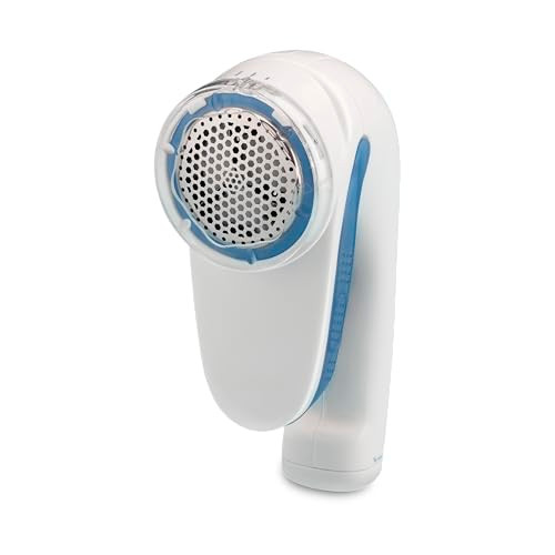 Conair Fabric Shaver And Lint Remover Battery-Operated Portable Clothes Shaver With 3 Settings Fuzz Remover For Sweaters Clothing And Furniture Large 2-Inch Shaving Head White
