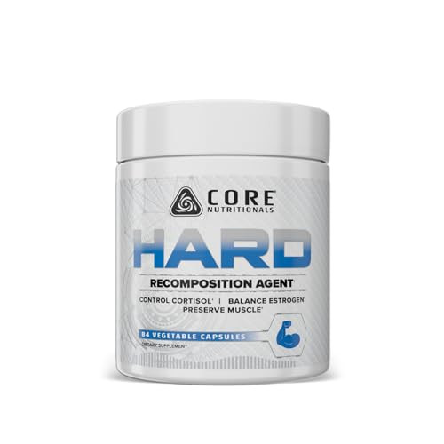 Core Nutritionals Hard Recomposition & Hardening Agent Hormone Support Cortisol Management Fat Loss With Ksm-66 Dim & L-Theanine 84 Capsules 28 Servings