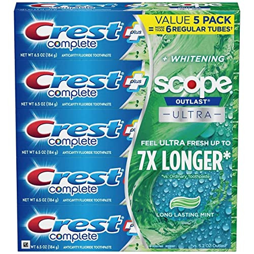 Crest Complete Whitening Scope Toothpaste 6.5 Ounce (5 Pack)