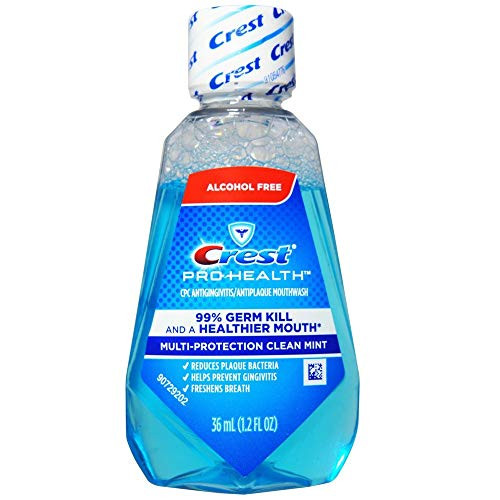 Crest Pro-Health Mouthwash Alcohol Free Multi-Protection Clean Mint 1.2 Oz (Pack Of 12)
