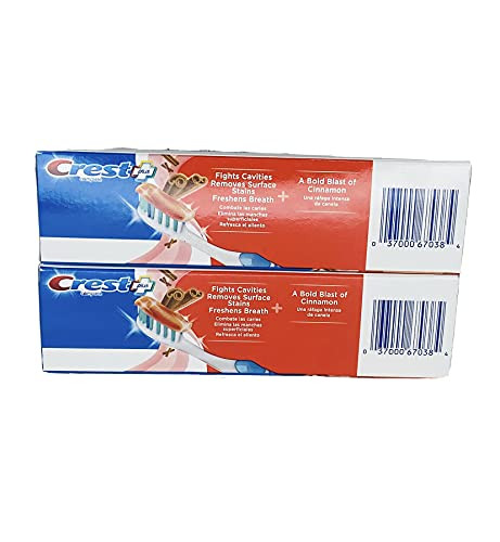 Crest Plus Complete Whitening Cinnamon Rush Expressions 5.4 Oz 2 Boxes
