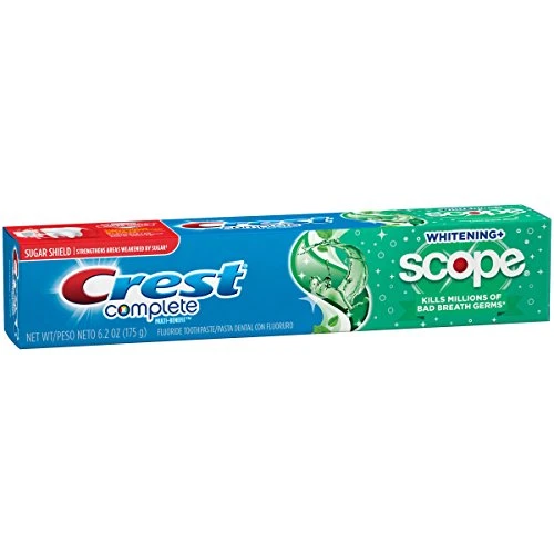 Crest Complete Multi-Benefit Fluoride Toothpaste Whitening Scope Minty Fresh 6.2 Oz
