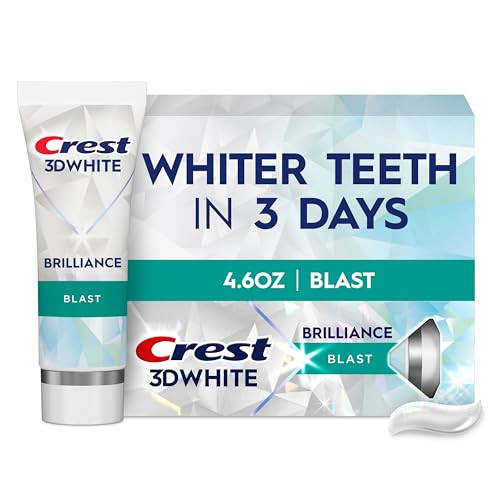 Crest 3D White Brilliance Blast Teeth Whitening Toothpaste 4.6 Oz Anticavity Fluoride Toothpaste 100 More Surface Stain Removal 24 Hour Active Stain Prevention