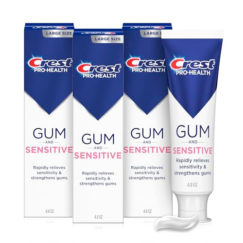 Crest Sensitive And Gum Toothpaste 4.8 Oz (3 Pack) Relieves Sensitivity Strengthens Gums Anticavity Clinically Proven Antibacterial Toothpaste