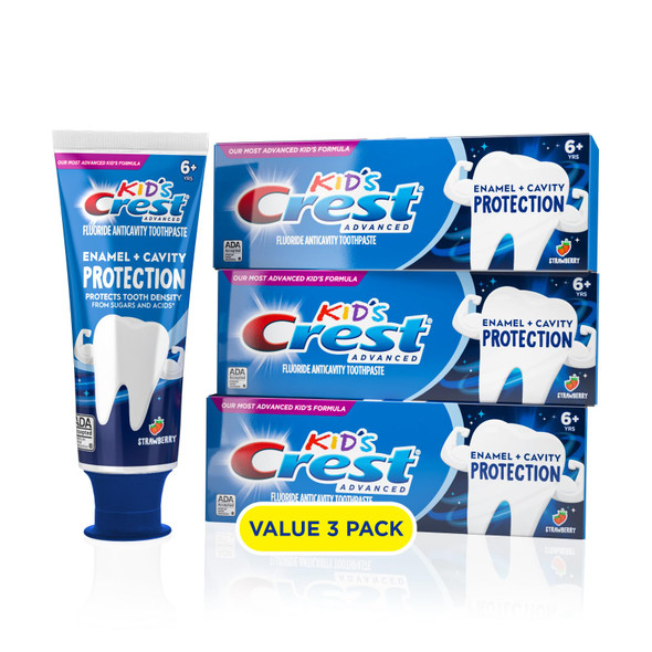 Crest Kids Enamel Cavity Protection Toothpaste 4.1Oz (Pack Of 3)