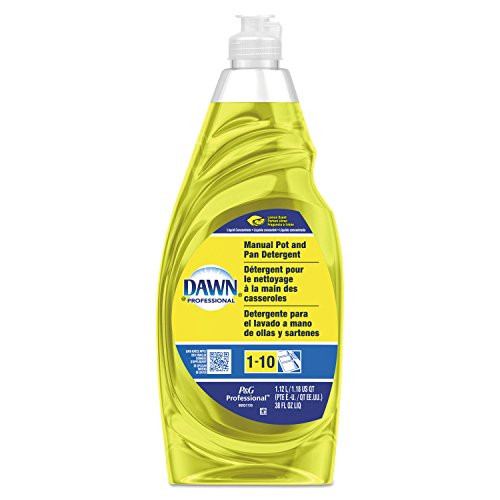 Dawn Professional 45113 Manual Pot & Pan Dish Detergent Lemon 38 Oz Bottle 8/Carton
