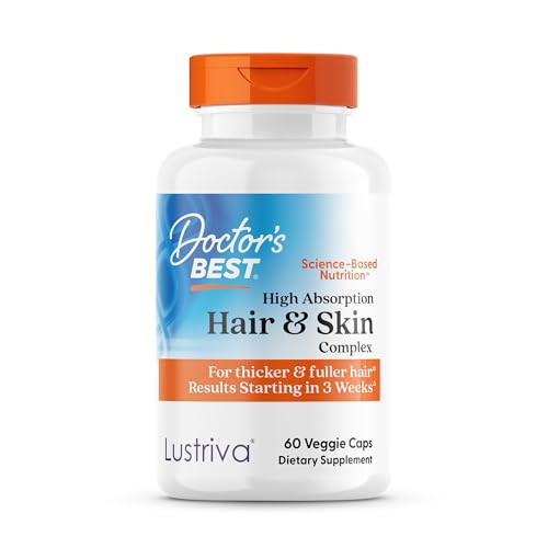 Doctor'S Best High Absorption Hair & Skin Complex Clinically Shown To Grow Thicker Healthier Hair In 3 Weeks Supports Hair Growth & Skin Health Non-Gmo Gluten Free Soy Free Vegan 60 Veggie Capsules