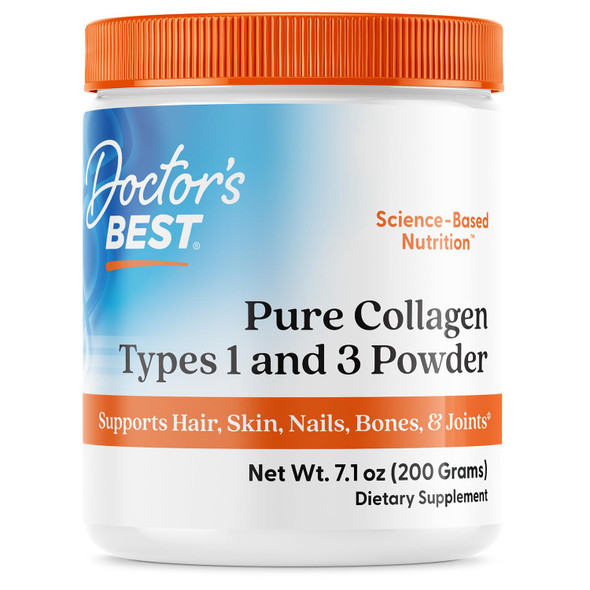 Doctor'S Best Pure Collagen Types 1 & 3 Promotes Healthy Skin Hair & Nails Bone & Joint Support 7.1 Ounce (Pack Of 1)