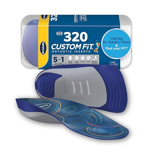Dr. Scholl S Custom Fit Orthotics 3/4 Length Arch Support Shoe Inserts - Plantar Fasciitis Relief Insoles For Men And Women Immediate All-Day Total Lower Body Pain Relief Fsa Hsa Eligible Cf320
