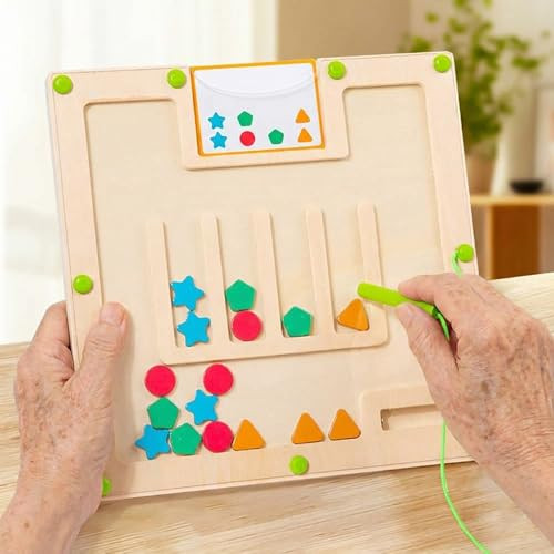 Ecrouaty Sorting Board Matching Activity Memory Game For Dementia Activities For Seniors Alzheimers Activities For Elderly With Dementia Products Handheld Busy Boxes s For Dementia Patients