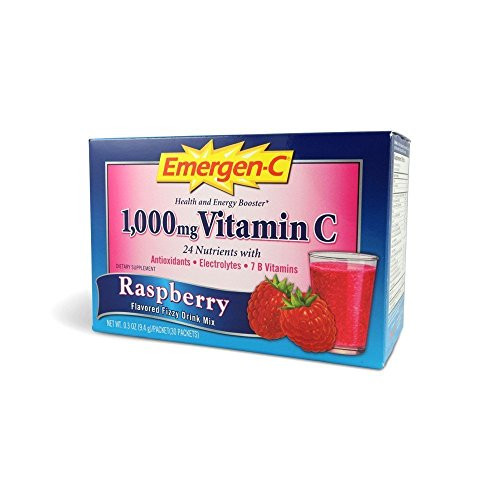 Emergen-C Emergen C Raspberyy Vitamin Fizzy Drink Mix 1000 Mg - 30 Packet Per Pack 3 Packs Per Case