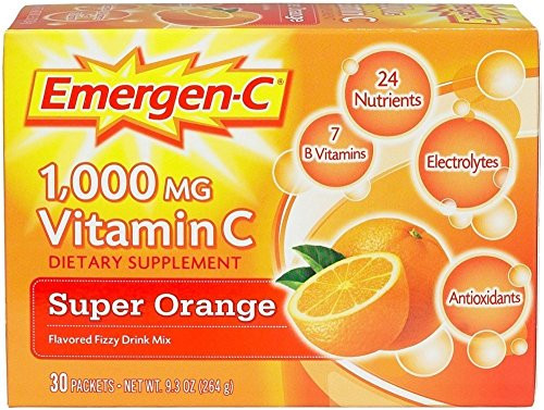 Emergen-C Super Orange Vitamin C - 30 Count (Pack Of 4) (Packaging May Vary)
