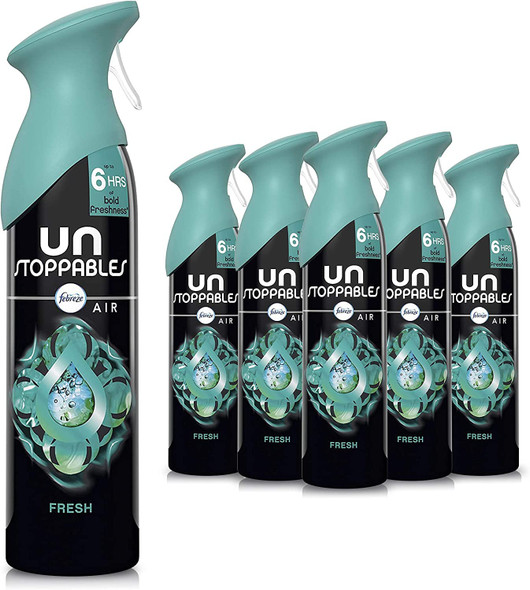 Febreze Unstoppables Fresh Aerosol 300 Ml Pack Of 6