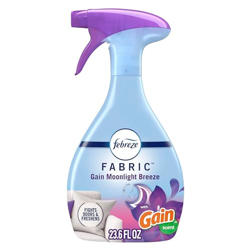 Febreze Fabric Spray Air Freshener Odor-Fighting Fabric Refresher Couch And Linen Spray Sneaker Balls Alternative Multi-Use Gain Moonlight Breeze Scent 23.6 Fl Oz