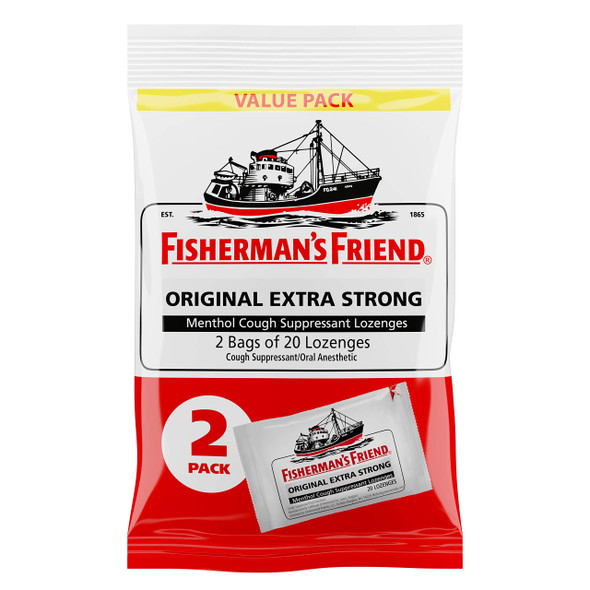 Fisherman'S Friend Fishermans Drops 40Ct Original Extra Strong 40 Count