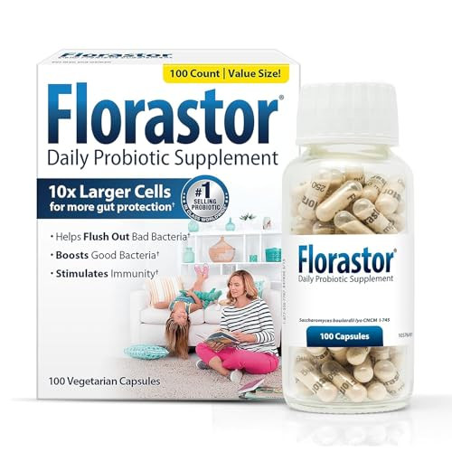 Florastor Daily Probiotic Supplement For Women And Men Proven To Support Digestive Health Saccharomyces Boulardii Cncm I-745 (100 Capsules)