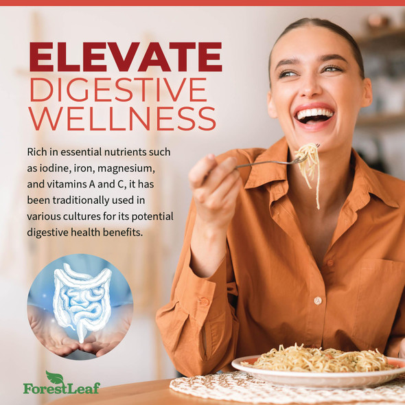 Forestleaf Organic Irish Sea Moss Capsules 2100Mg Raw Seamoss Pills Advanced Supplement Superfood Burdock Bladderwrack For Digestive Respiratory Immune Health 90 Vegan Organic Sea Moss Caps