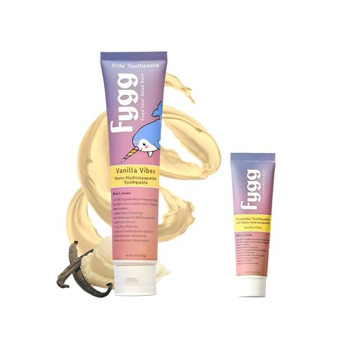 Fygg Fluoride Free Toothpaste 4 Oz With Travel Size Pack Of .7 Oz (Vanilla)