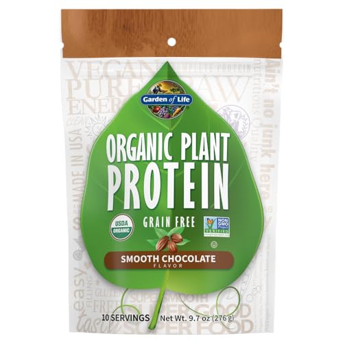 Garden Of Life Organic Plant Protein Chocolate Flavor Protein Powder With Probiotics & Enzymes Plant Based Powder Amino Acids Non-Gmo Grain-Free Gluten-Free Vegan 10 Servings