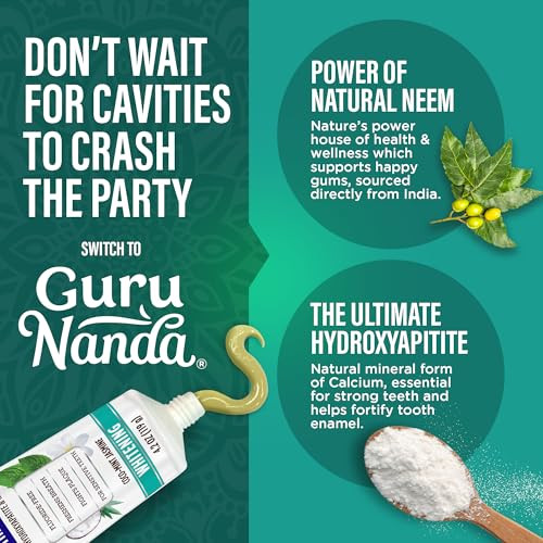 Gurunanda Ultimate Whitening Bundle Hydroxyapatite Toothpaste & 16-Day Whitening Strips For A Brighter Smile & Stronger Teeth